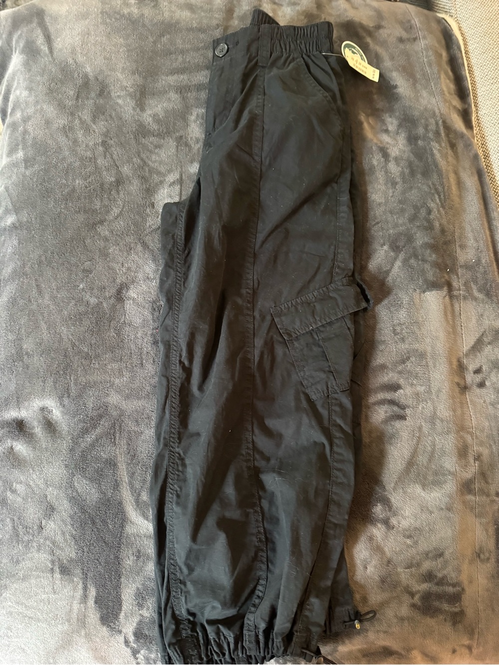 Aeropostale Black Ankle Cargo Jogger Pants
